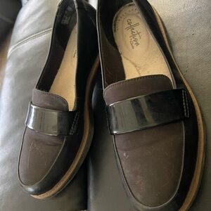 Clarks Collection Soft Cushion Raisie Arlie Leather Loafer Black 7